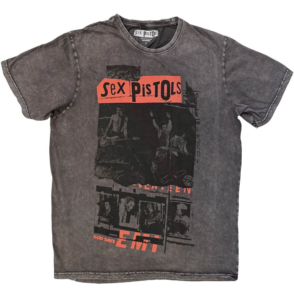 Sex Pistols - Photo Collage Mens Tshirt - Grey